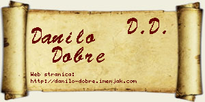 Danilo Dobre vizit kartica